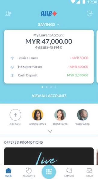Cara Semak Baki Akaun RHB via Mobile Banking