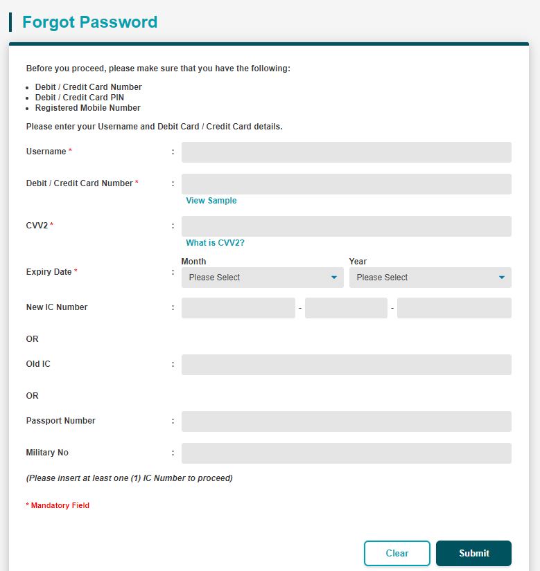 Forgot Password BSN